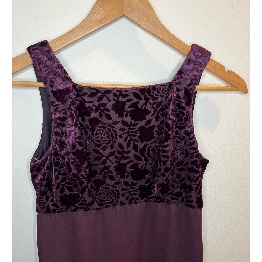Whimsigoth Y2K Velvet Burnout A-Line Maxi Dress Size 4 Formal Fairy Grunge - Picture 4 of 10